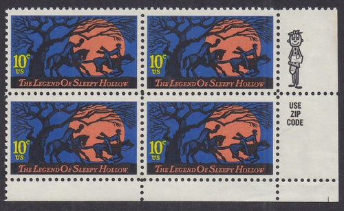# 1548 (1974) Halloween - Mr. Zip, BK/4, LR, MNH