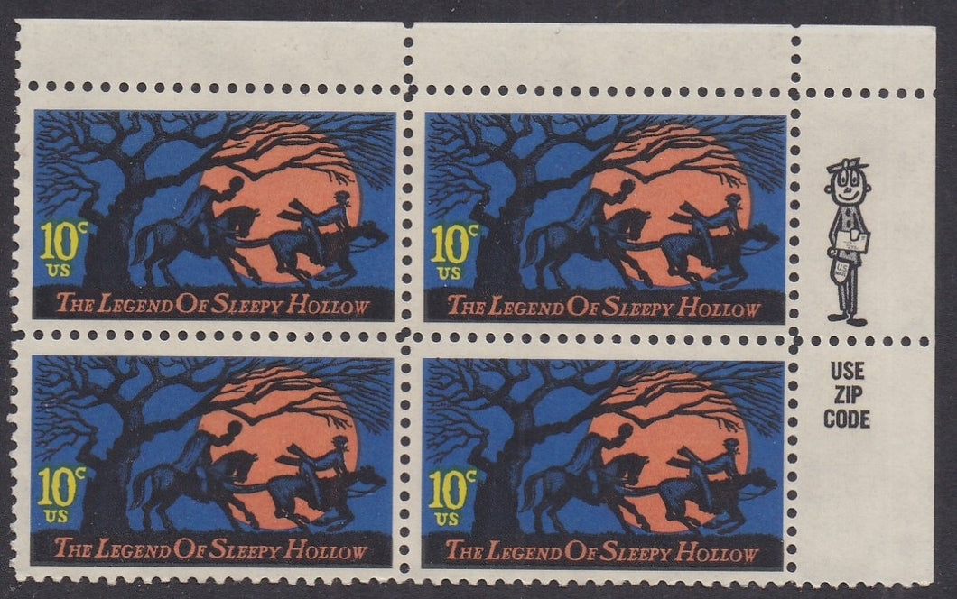 # 1548 (1974) Halloween - Mr. Zip, BK/4, UR, MNH