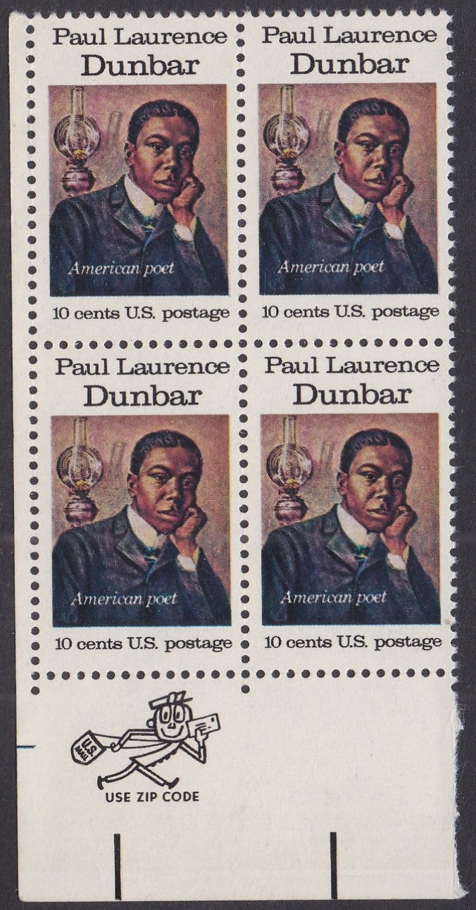 # 1554 (1975) Dunbar - Mr. Zip, BK/4, LL, MNH