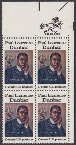 # 1554 (1975) Dunbar - Mr. Zip, BK/4, UR, MNH
