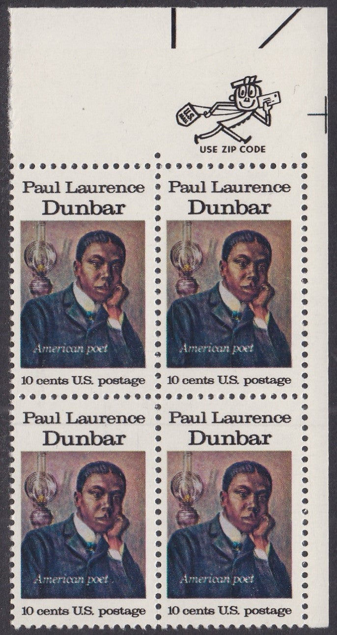 # 1554 (1975) Dunbar - Mr. Zip, BK/4, UR, MNH