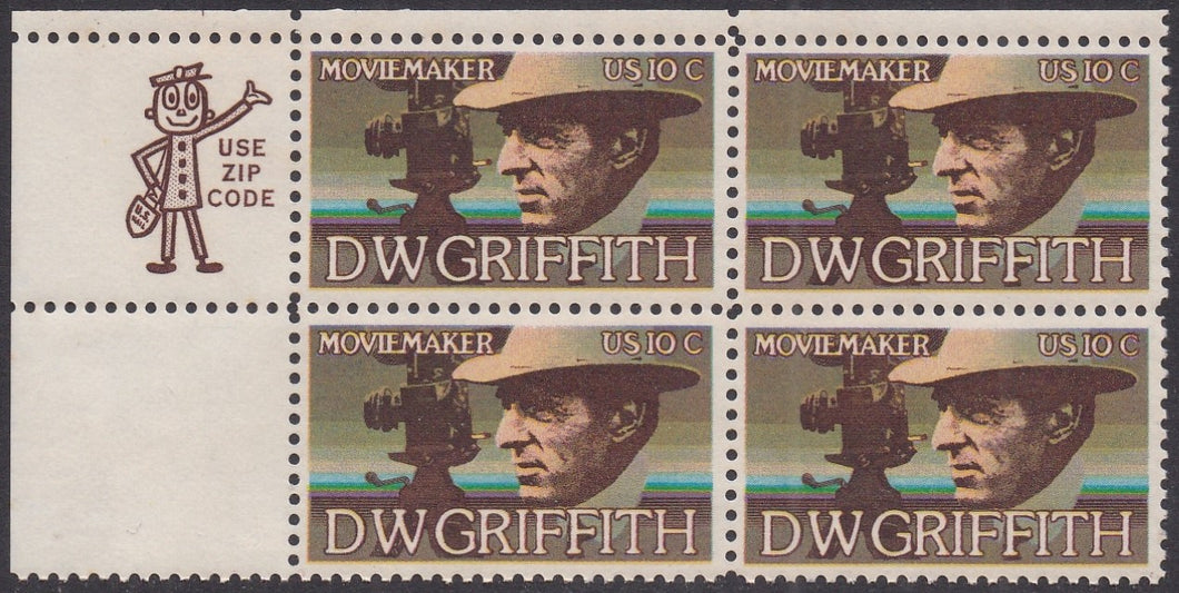 # 1555 (1975) DW Griffith - PB, BK/4, UL, MNH