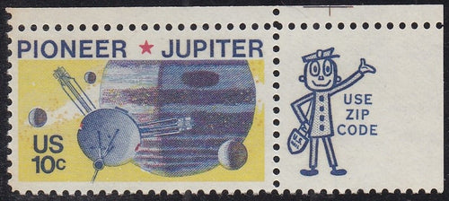 # 1556 (1975) Pioneer / Jupiter - Mr. Zip, Sgl, Ur, MNH