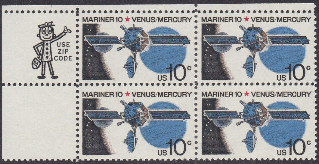 # 1557 (1975) Mariner / Venus & Mercury - Mr. Zip, BK/4, UL, MNH