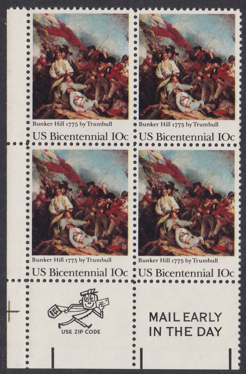 # 1564 (1975) Bunker Hill - Mr. Zip, BK/4, LL, MNH