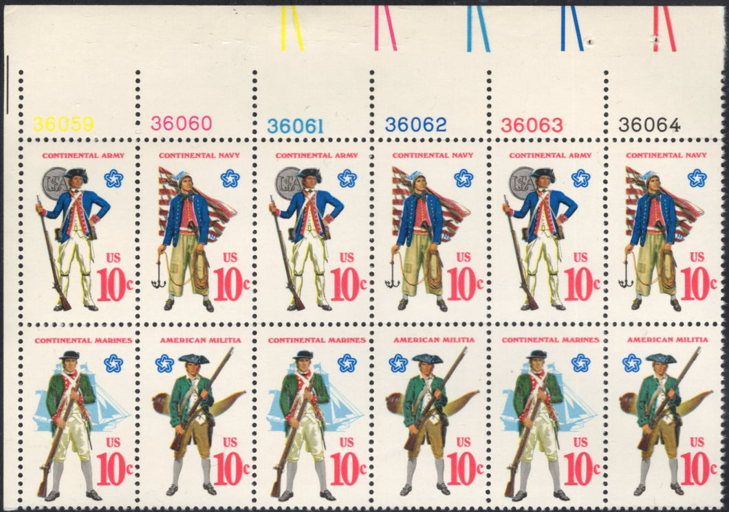 # 1565-68 (1975) Military Uniforms - PB, UL #36064, MNH