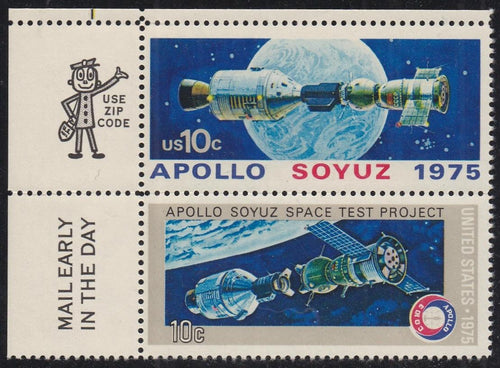 # 1569-70 (1975) Apollo/Soyuz - Mr. Zip, Pr, UL, MNH