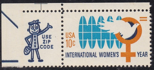 # 1571 (1975) Women's Year - Mr. Zip, Sgl, UL, MNH