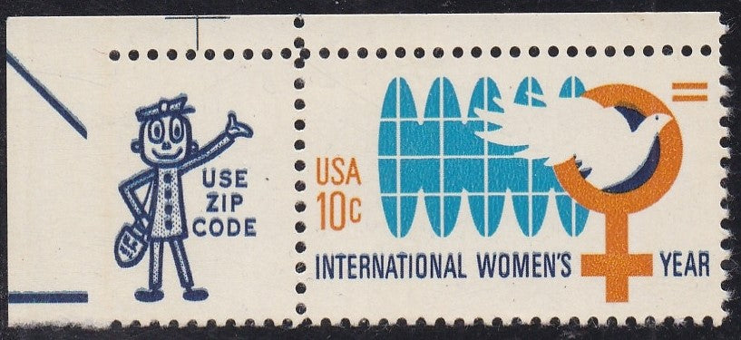 # 1571 (1975) Women's Year - Mr. Zip, Sgl, UL, MNH
