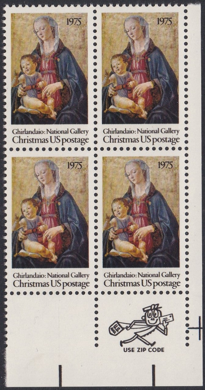 # 1579 (1975) Madonna - Mr. Zip, BK/4, LR, MNH