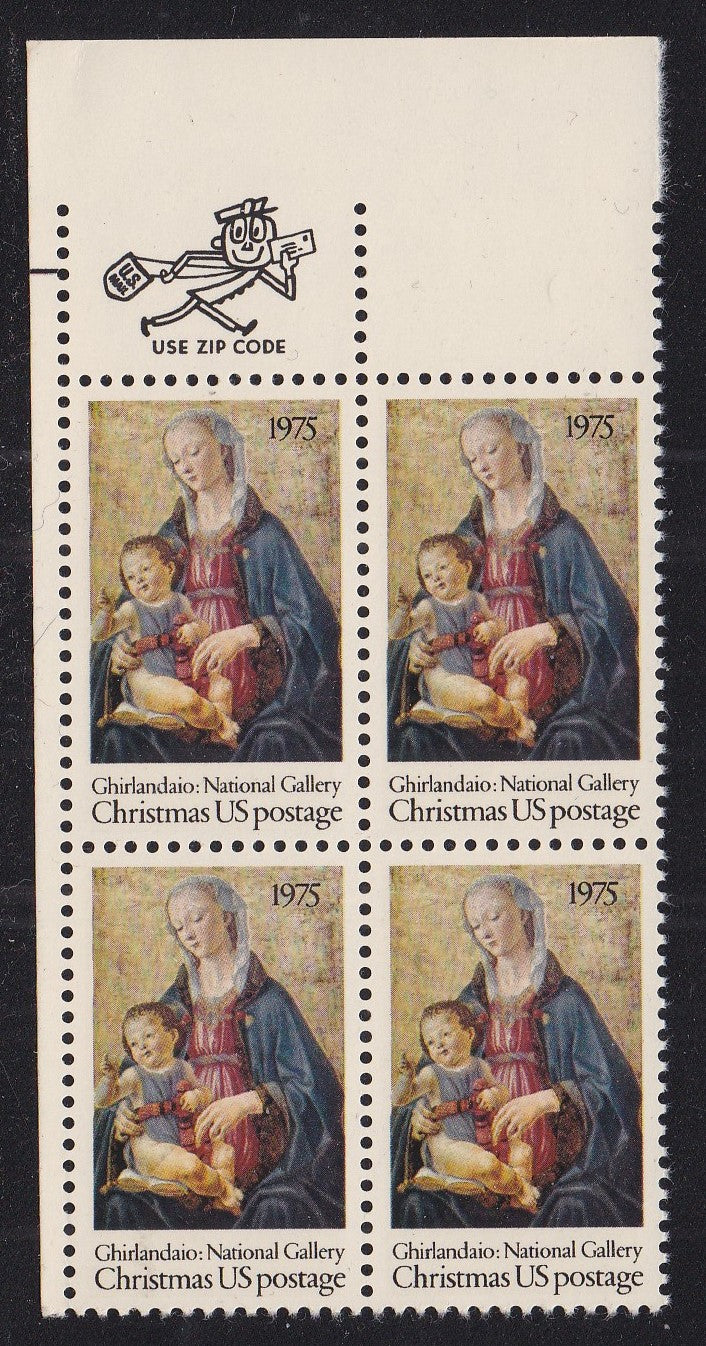 # 1579 (1975) Madonna - Mr. Zip, BK/4, UL, MNH