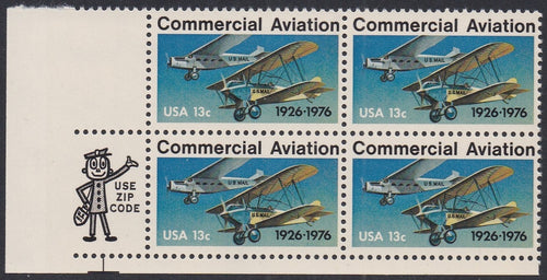 # 1684 (1976) Aviation - Mr. Zip, BK/4, LL, MNH