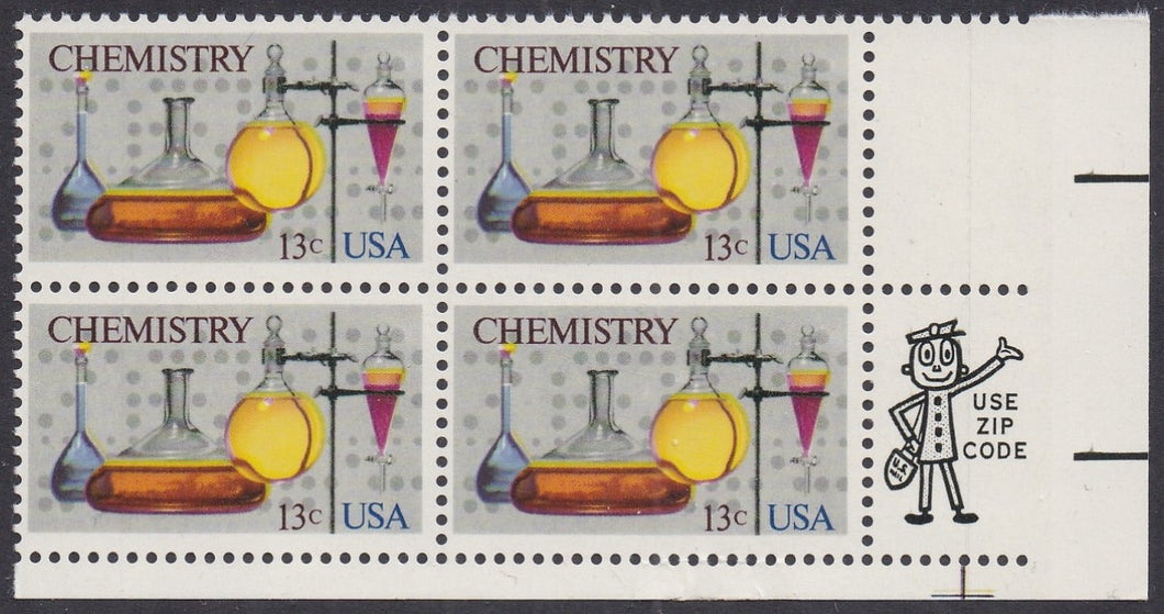 # 1685 (1976) Chemistry - Mr. Zip, BK/4, LR, MNH