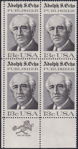 # 1700 (1976) Ochs - Mr. Zip, BK/4, LL, MNH