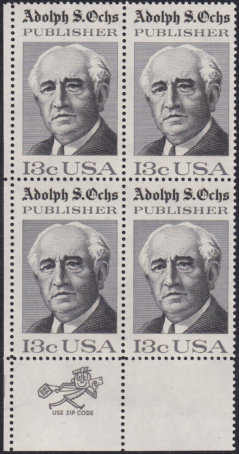 # 1700 (1976) Ochs - Mr. Zip, BK/4, LL, MNH