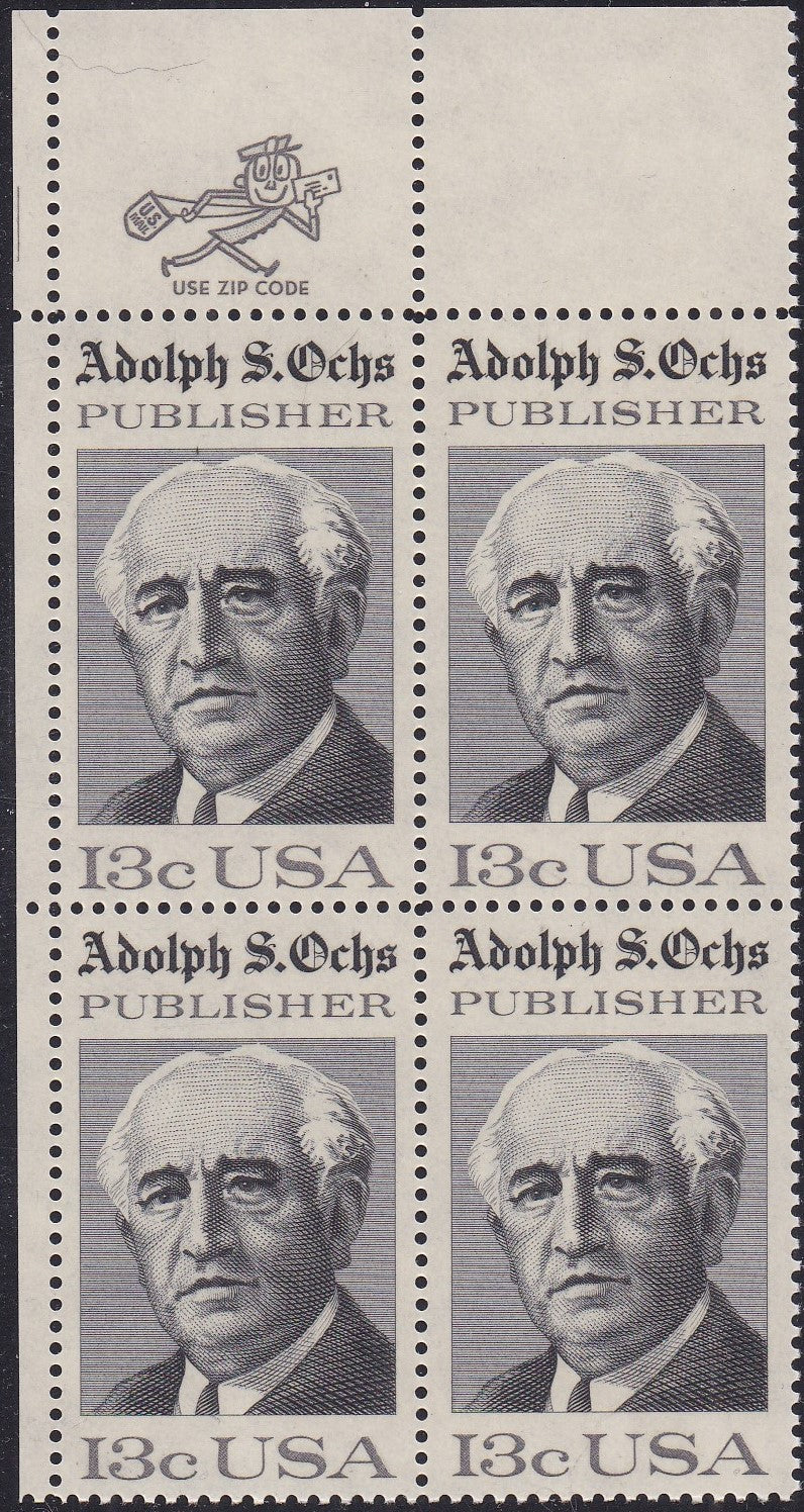 # 1700 (1976) Ochs - Mr. Zip, BK/4, UL, MNH
