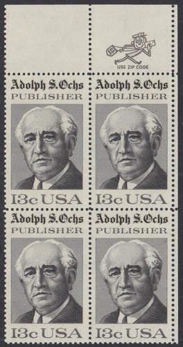 # 1700 (1976) Ochs - Mr. Zip, BK/4, UR, MNH