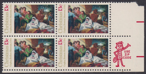 # 1701 (1976) Nativity - Mr. Zip, BK/4, LR, MNH