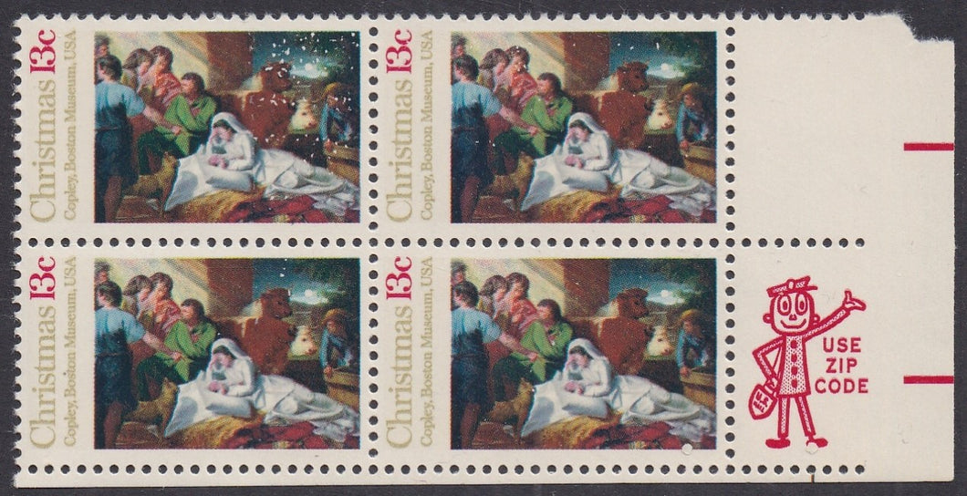 # 1701 (1976) Nativity - Mr. Zip, BK/4, LR, MNH