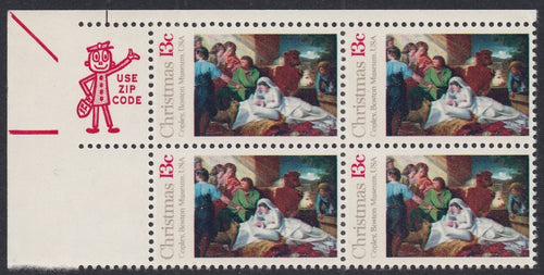 # 1701 (1976) Nativity - Mr. Zip, BK/4, UL, MNH