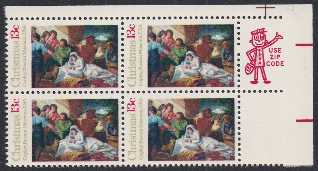 # 1701 (1976) Nativity - Mr. Zip, BK/4, UR, MNH