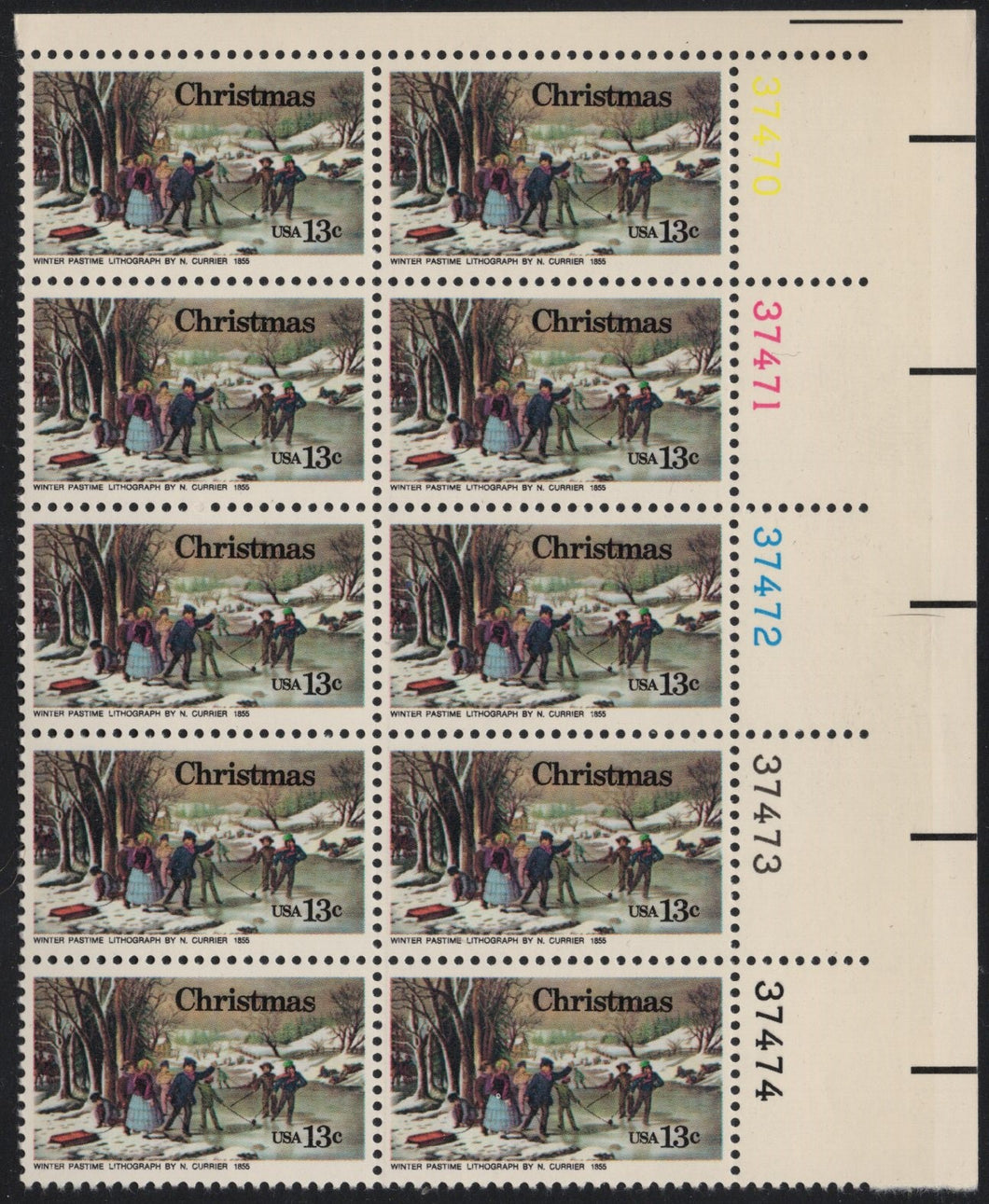 # 1702 (1976) Winter Pastime, OA tag - PB, UR #37469, MNH