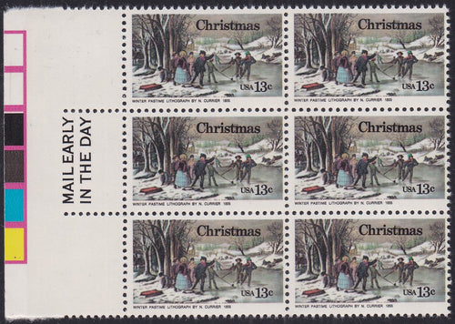 # 1702 (1976) Winter Pastime, OA tag - ME, BK/6, L, MNH