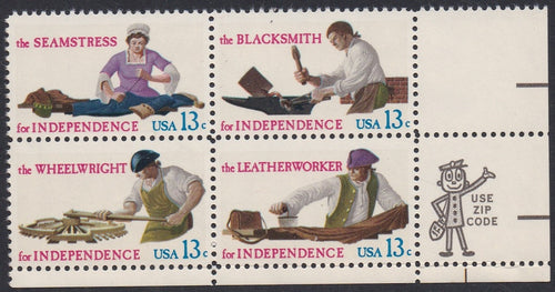 # 1717-20 (1977) Skilled Hands - Mr. Zip, BK/4, LR, MNH
