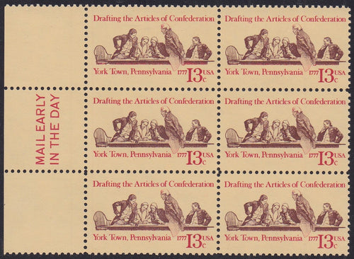 # 1726 (1977) Articles of Confederation - Mail Early, BK/6, L, MNH