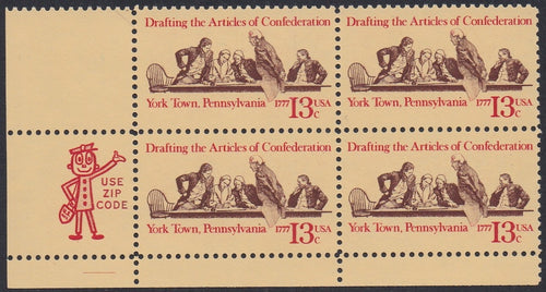 # 1726 (1977) Articles of Confederation - Mr. Zip, BK/4, LL, MNH