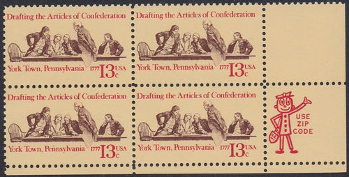 # 1726 (1977) Articles of Confederation - Mr. Zip, BK/4, LR, MNH