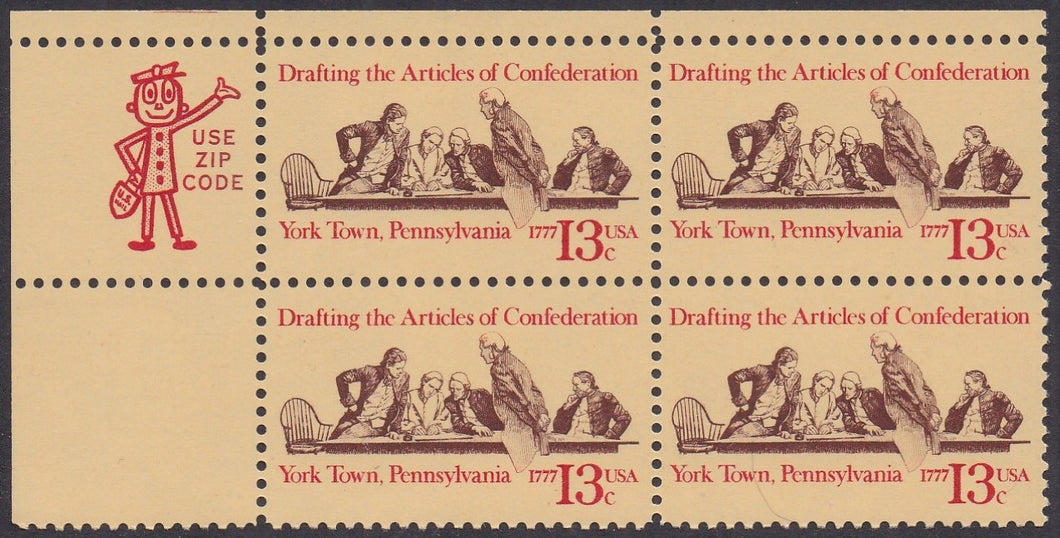 # 1726 (1977) Articles of Confederation - Mr. Zip, BK/4, UL, MNH