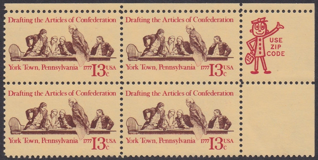 # 1726 (1977) Articles of Confederation - Mr. Zip, BK/4, UR, MNH
