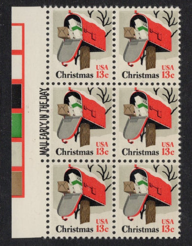 # 1730 (1977) Mailbox - Mail Early, BK/6, L, MNH