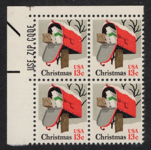 # 1730 (1977) Mailbox - Zip Code, BK/4, UL, MNH