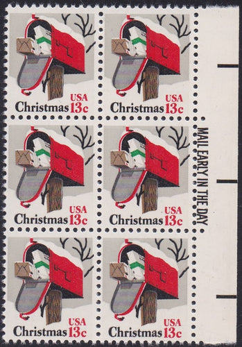 # 1730 (1977) Mailbox - Mail Early, BK/6, R, MNH