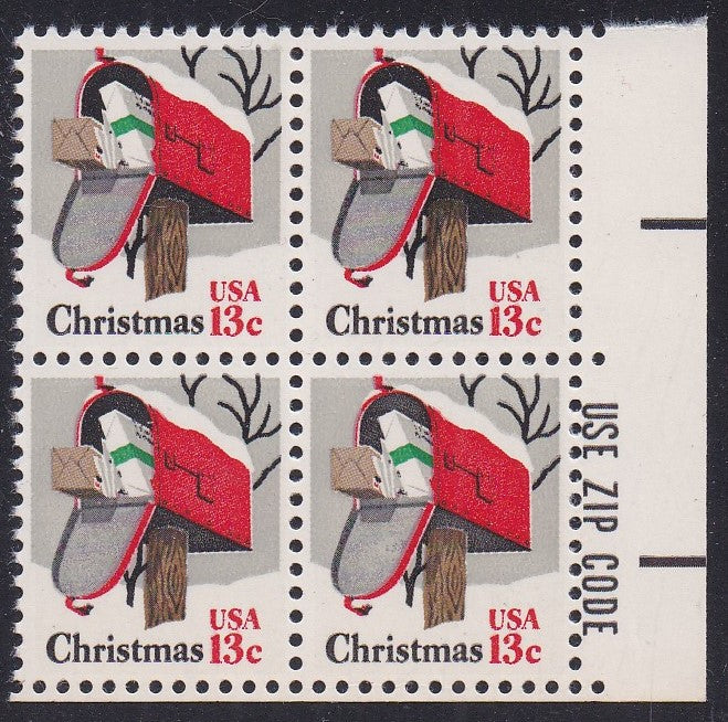 # 1730 (1977) Mailbox - Zip Code, BK/4, LR, MNH