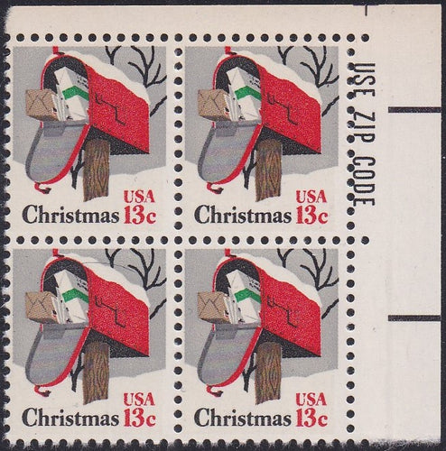 # 1730 (1977) Mailbox - Zip Code, BK/4, UR, MNH