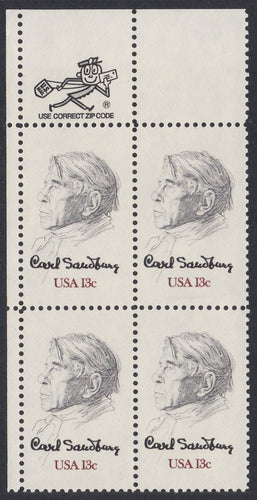 # 1731 (1978) Sandburg - Mr. Zip, BK/4, UL, MNH