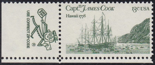 # 1733 (1978) Capt Cook Ships - Mr. Zip, Sgl, LL, MNH