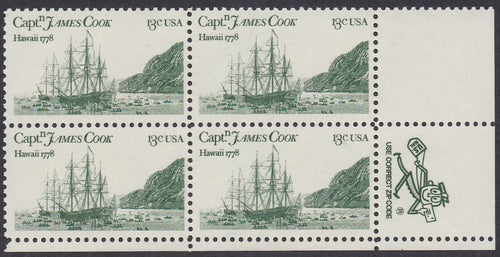 # 1733 (1978) Capt Cook Ships - Mr. Zip, BK/4, LR, MNH