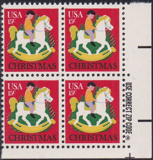 # 1769 (1978) Child on Hobby Horse - Zip Code, BK/4, LR, MNH