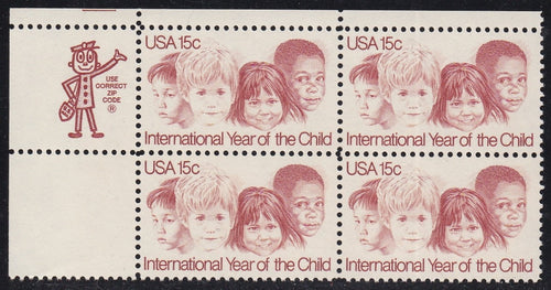 # 1772 (1979) Year of the Child - Mr. Zip, BK/4, UL, MNH