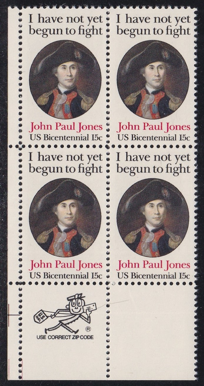 # 1789 (1979) J P Jones, 11x12 - Mr. Zip, BK/4, LL, MNH