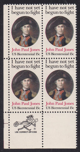 # 1789A (1979) J P Jones, 11x11 - Mr. Zip, BK/4, LL, MNH
