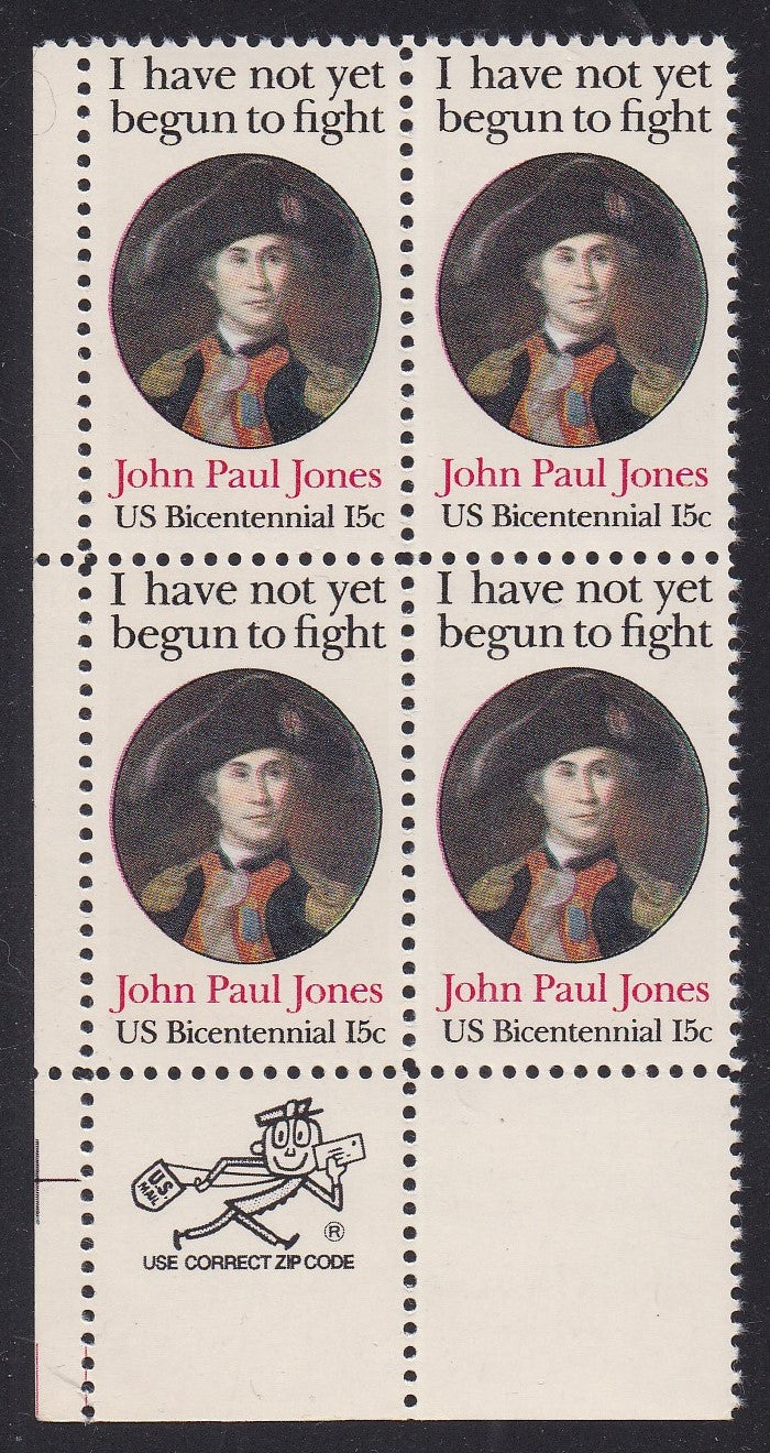 # 1789A (1979) J P Jones, 11x11 - Mr. Zip, BK/4, LL, MNH