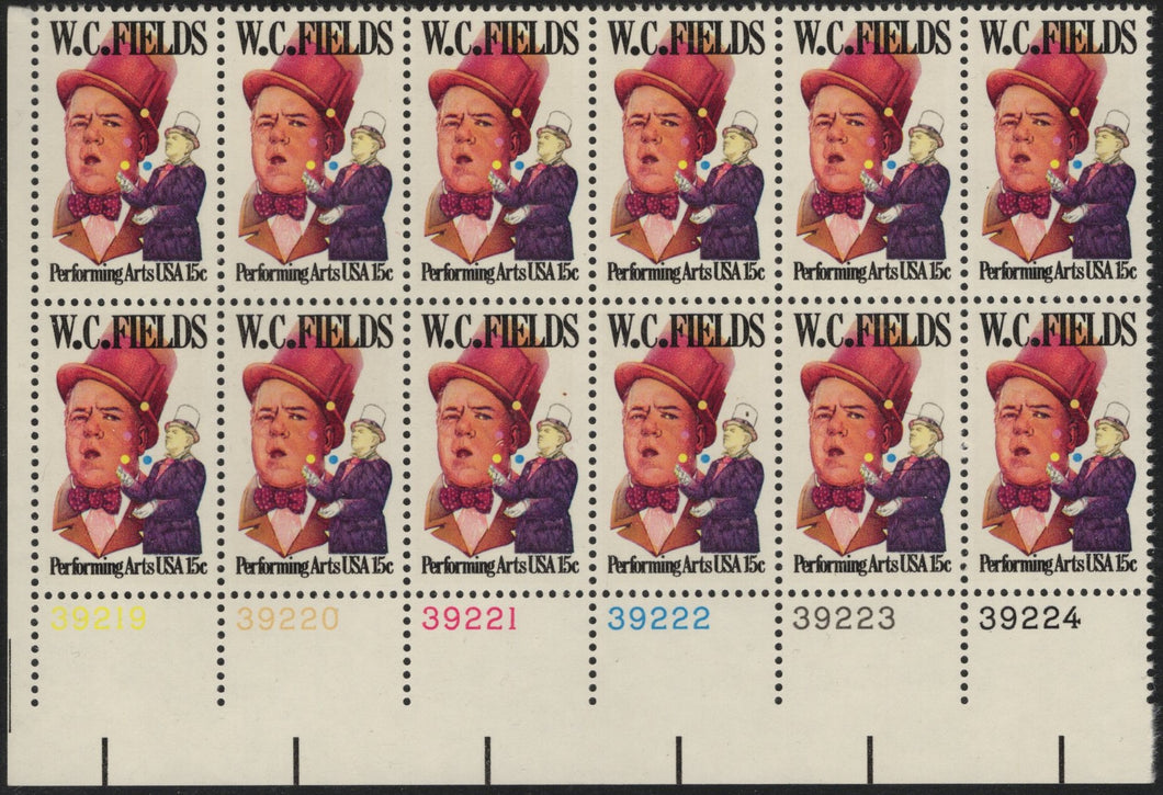 # 1803 (1980) WC Fields - PB, LL #39224, MNH