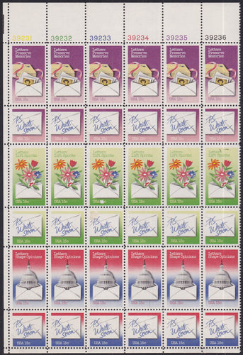 # 1805-10 (1980) Letter Writing - PB/36, UL #39236, MNH