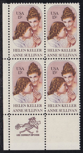 # 1824 (1980) Keller - Mr. Zip, BK/4, LL, MNH