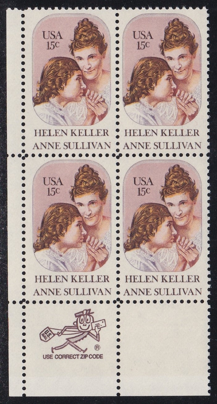 # 1824 (1980) Keller - Mr. Zip, BK/4, LL, MNH